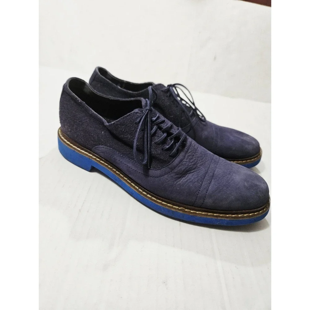 Cole Haan Air Harrison Men's 9.5 Shoes Blue Navy Oxford Cap Toe C10773